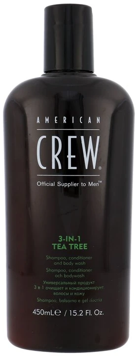 American Crew 3 in 1 Tea Tree kondicionierius ir kūno prausiklis 450ml