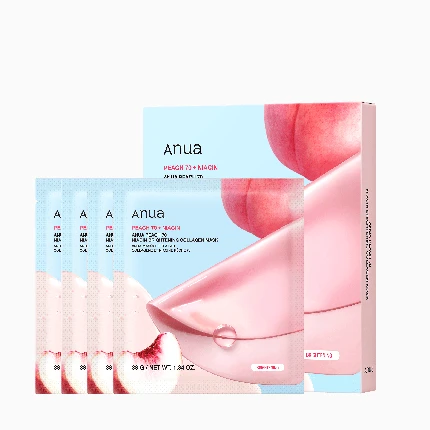 Veido kaukė Anua Peach 70+Niacin Brightening Collagen Mask 38 g 1 vnt.