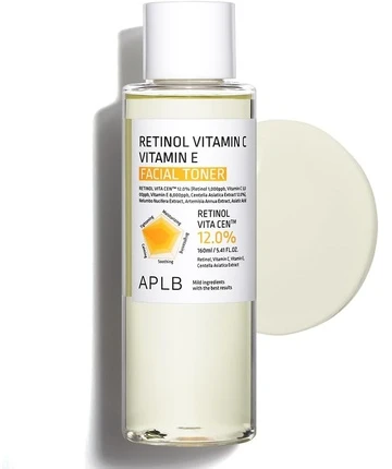 APLB Retinol Vitamin C Vitamin E Facial Toneris veido tonikas, 160 ml