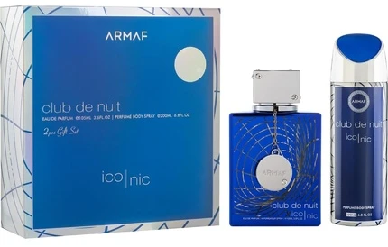 Rinkinys vyrams Armaf Club De Nuit Mėlyna Iconic SET M (EDP 105 ml, kūno dulksna 200 ml)