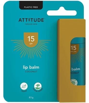 Attitude Mineralinis apsauginis lūpų balzamas su kokoso kvapu SPF 15 (Lūpų balzamas) 8,5 g