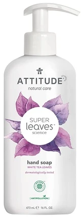 Attitude Natūralus rankų muilas „Super Leaves“ su baltosios arbatos lapeliais (rankų muilas) 473 ml