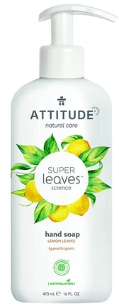 Attitude, Super Leaves, rankų muilas, žaliosios citrinos lapai, 473 ml