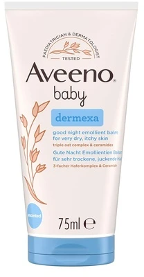 „Aveeno Baby Dermexa“ minkštinamasis balzamas gerai nakčiai (75 ml)