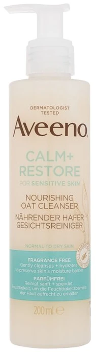 Aveeno Calm + Restore maitininantis Oat Valiklis Cleansing Kreminis