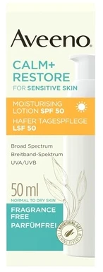 Aveeno drėkinamasis losjonas SPF 50 Calm+Restore (drėkinamasis losjonas) 50 ml