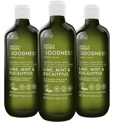 Baylis & Harding Goodness Awaken Natural Kūno prausiklis ( Limetka, Máta & Eukalyptus ) - Sprchový gel 500ml