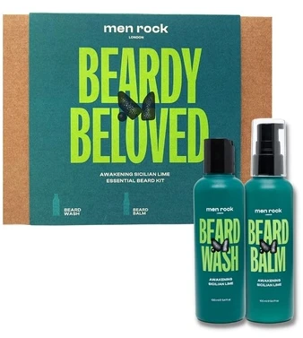 Beardy Beloved Men Rock Duo Awakening Sicilian Lime Beard Kit Barzdos priežiūros rinkinys, 1 vnt.