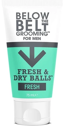 „Below The Belt“ intymios higienos gelis vyrams „Fresh“ (gaivūs ir sausi kamuoliukai) 75 ml