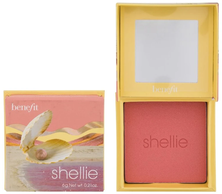 Benefit Shellie Wanderful World Blush Powder šilto rausvo jūros kriauklės atspalvio skaistalai, 6 g