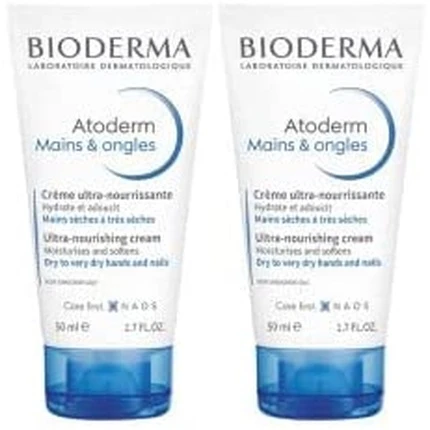 Set Duo Bioderma Atoderm Hydrating Hand Kreminis, 2 vnt., 50 ml