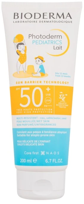 Kremas saugantis nuo saulės vaikams Bioderma Photoderm Pediatrics Lait Spf 50+ 200ml