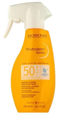 Bioderma Photoderm Purškiklis SPF 50+ apsauginis purškiklis nuo saulės jautriai odai, 300 ml