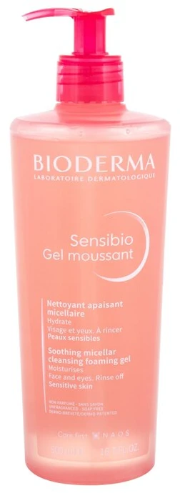 Bioderma Sensibio Foaming Gel Gelinis veido prausiklis jautriai odai, 500 ml