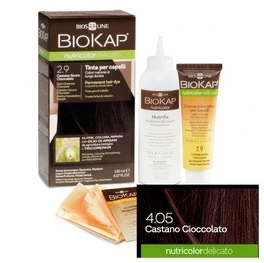 Biokap NUTRICOLOR DELICATO - hair color - 4.05 chestnut chocolate 140 ml