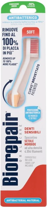 Biorepair Antibacterial Dantų šepetėlis Soft Dantų šepetėlis