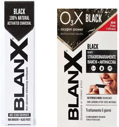 Blanx Dantų balinimo juostelės „Oxygen Power Juodas Whitening Strips“ 10 vnt.