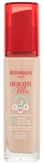 Makiažo pagrindas ,,Bourjois Healthy Mix Radiant Foundation", spalva: 50.5N Light Ivory, 30ml
