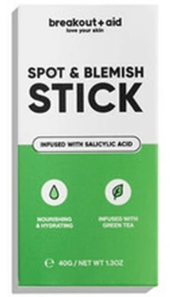 „Breakout + Aid“ „Breakout+aid“ kaolino kaukė probleminei odai pieštuko pavidalu (spot & Blemish Stick) 40 g