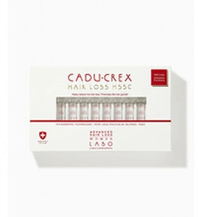 Cadu-Crex gydymas nuo stipraus plaukų slinkimo moterims. Plaukų slinkimas HSSC 20 x 3,5 ml