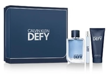 Calvin Klein Defy EDT rinkinys vyrams (EDT 100 ml + Dušo želė 100 ml + EDT 10 ml)