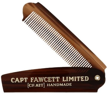 Captain Fawcett Folding Pocket Beard Šukos Sulankstomos kišeninės barzdos šukos, 1vnt.