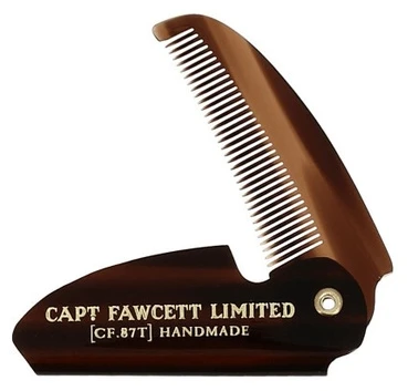 Captain Fawcett Folding Pocket Moustache Šukos Sulenkiamos kišeninės ūsų šukos, 1vnt.