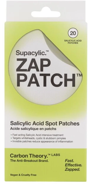 Carbon Theory Anglies teorija Supaciliniai spuogų pleistrai. Zap Patch (Salicilo rūgšties dėmių pleistrai) 20 vnt