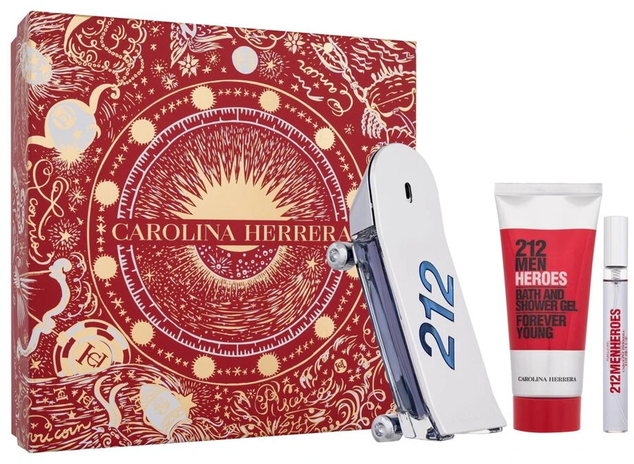 Carolina Herrera 212 Heroes Eau De Toilette Purškiklis, 90 ml Set 3 Pieces