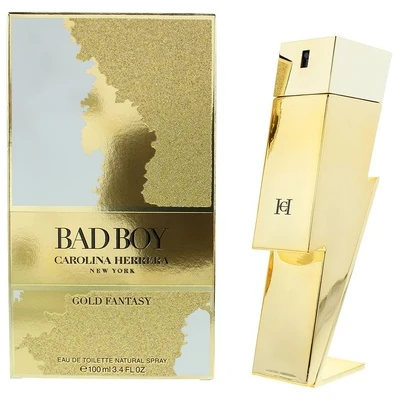 Carolina Herrera Bad Boy Gold Fantasy EDT tualetinis vanduo vyrams, 100 ml
