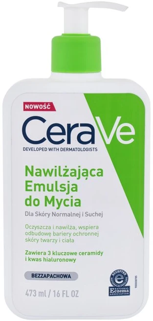 Drėkinamasis veido ir kūno prausiklis normaliai ir sausai odai Cerave Hydrating Cleanser, 473 ml