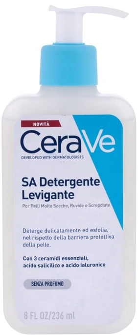 Veido prausiklis sausai ir šiurkščiai odai Cerave SA Smoothing Cleanser, 236 ml