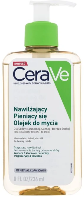 Drėkinamasis putojantis prausimosi aliejus Cerave Hydrating Foaming Oil, 236 ml
