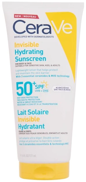 CeraVe Invisible Hydrating Protective Lotion SPF 50+ apsauginis losjonas nuo saulės, 177 ml