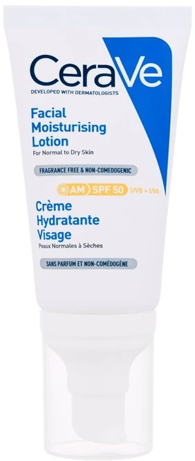 Drėkinamasis losjonas veidui Cerave Facial Moisturising Lotion SPF50, 52 ml