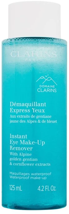 Clarins Instant Eye Make-Up Remover vandeniui atsparus akių makiažo valiklis, 125 ml