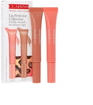 Rinkinys „Clarins Lip Perfector Duo“ – 05 „Candy Simmer“ 12 ml + 06 „Rosewood Simmer“ 12 ml