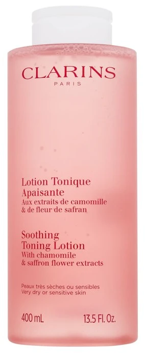 Clarins Soothing Toning Lotion Camomile & Saffron Flower tonikas sausai / jautriai odai, 400 ml