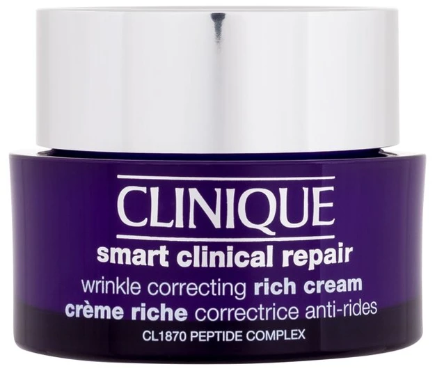 Clinique Smart Clinical Repair™ Wrinkle Correcting Rich Kreminis intensyviai veikiantis veido kremas nuo raukšlių, 50 ml