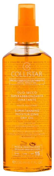 Įdegį skatinantis sausas aliejus, Collistar Supertanning Moisturizing Dry Oil SPF15,  200ml