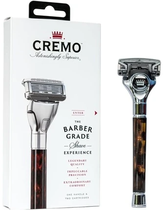 Barzdaskutė Cremo „Barber Grade“ skustuvas + 2 pakaitinės galvutės