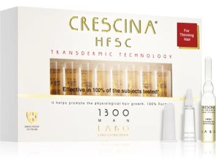 „Crescina“ plaukų augimo palaikymo priemonė vyrams, transderminis 1300 lygio pažengusiųjų fazė, 20 x 3,5 ml