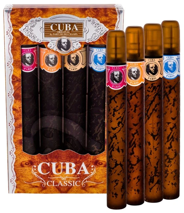 Cuba Classic EDT rinkinys vyrams (EDT 35ml Yelow + EDT 35ml Mėlyna + EDT 35ml Raudona + EDT 35ml Oranžinis)