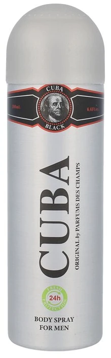 Cuba Juodas Dezodorantas vyrams, 200 ml