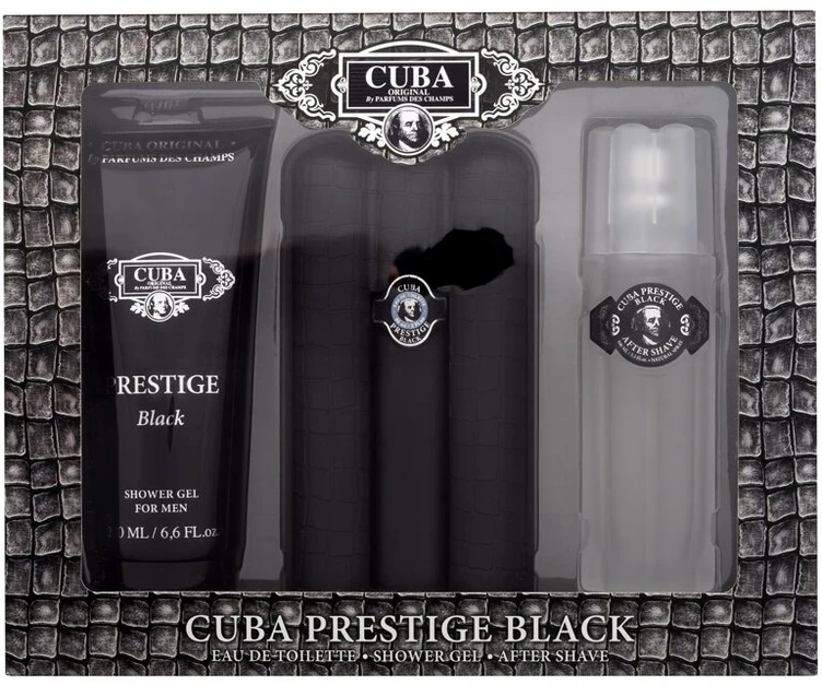 Cuba Prestige Juodas EDT tualetinis vanduo vyrams, 90 ml