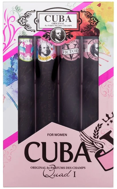 Cuba Quad I EDT rinkinys moterims (EDT Heartbreaker 35 ml + EDT La Vida 35 ml + EDT Victory 35 ml + EDT VIP 35 ml)