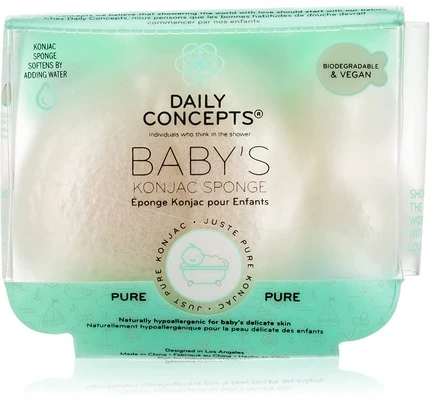 Daily Concepts Baby's Pure Konjac Sponge Baby Bathing Sponge