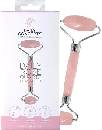 „Daily Concepts“ kasdienis rožinio kvarco veido masažinis volelis