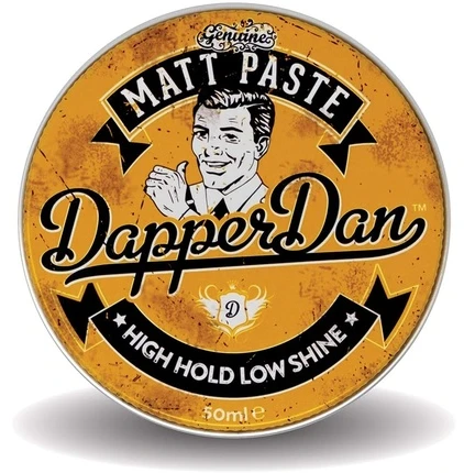Dapper Dan Matt Paste Stiprios fiksacijos, matinė plaukų modeliavimo pasta, 50 ml