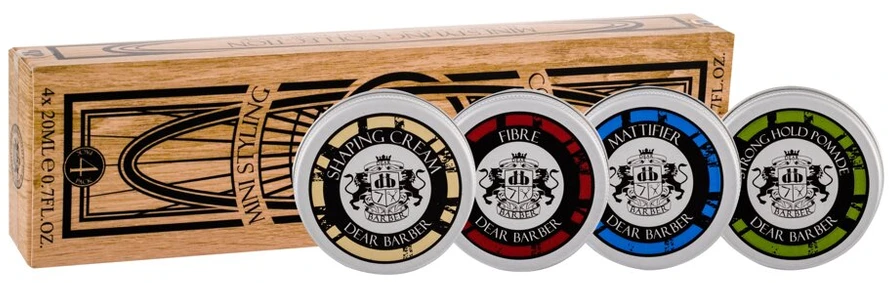 „Dear Barber“ mini stiliaus rinkinys, 4 vnt., 20 ml